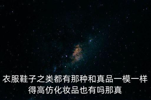 衣服鞋子之類都有那種和真品一模一樣得高仿化妝品也有嗎那真