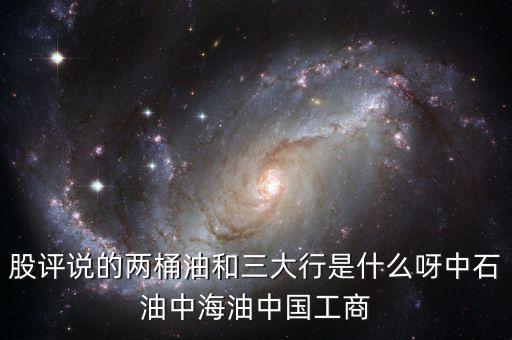 股評說的兩桶油和三大行是什么呀中石油中海油中國工商