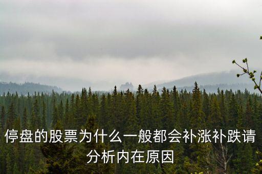 為什么股票停牌后補(bǔ)跌，停盤的股票為什么一般都會(huì)補(bǔ)漲補(bǔ)跌請(qǐng)分析內(nèi)在原因