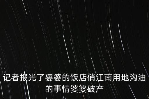 俏江南為什么破產(chǎn)，記者報光了婆婆的飯店俏江南用地溝油的事情婆婆破產(chǎn)