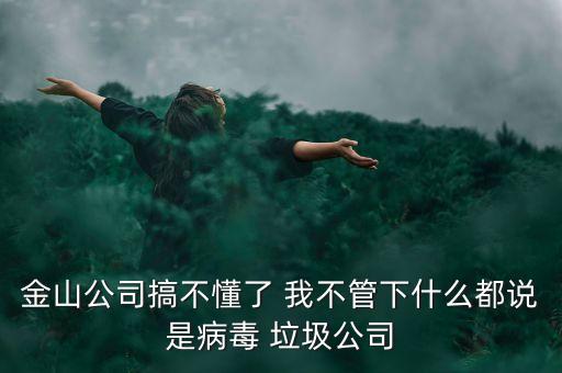 金山公司搞不懂了 我不管下什么都說是病毒 垃圾公司