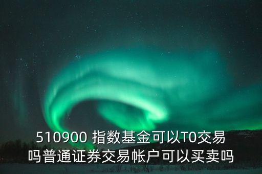 510900持有什么股票，510900 可以t0交易嗎
