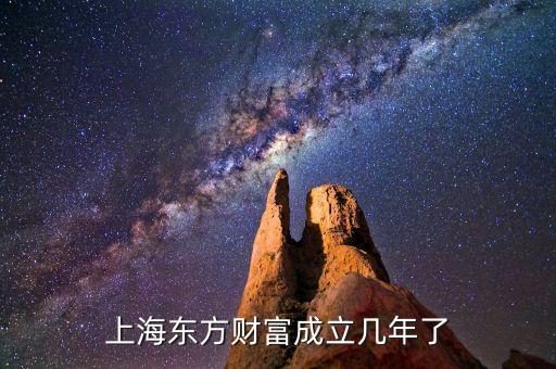 上海東方財(cái)富成立幾年了