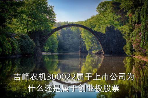 吉峰農(nóng)機300022屬于上市公司為什么還是屬于創(chuàng)業(yè)板股票
