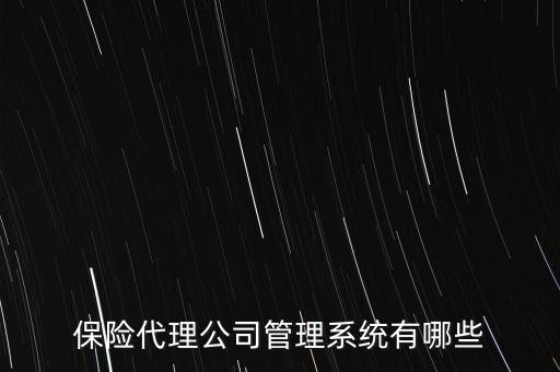 保險代理公司管理系統(tǒng)有哪些
