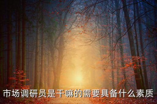 場外市場研究員是做什么的，市場調研員是干嘛的需要具備什么素質