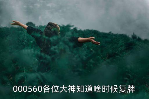 精功科技什么時(shí)候復(fù)牌，000560各位大神知道啥時(shí)候復(fù)牌