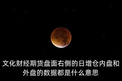 文化財(cái)經(jīng)期貨盤面右側(cè)的日增倉(cāng)內(nèi)盤和外盤的數(shù)據(jù)都是什么意思