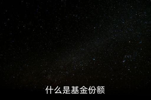 什么是基金份額