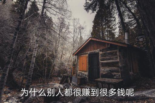 為什么別人都很賺到很多錢(qián)呢