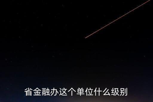 省金融辦這個(gè)單位什么級(jí)別