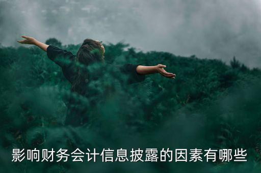 影響財(cái)務(wù)會計(jì)信息披露的因素有哪些