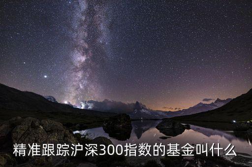 精準(zhǔn)跟蹤滬深300指數(shù)的基金叫什么，什么是300指數(shù)etf300指數(shù)etf風(fēng)險(xiǎn)大嗎