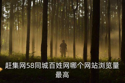 趕集網58同城百姓網哪個網站瀏覽量最高