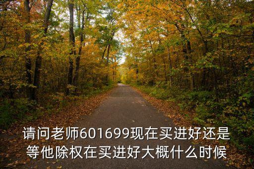 請問老師601699現(xiàn)在買進(jìn)好還是等他除權(quán)在買進(jìn)好大概什么時候