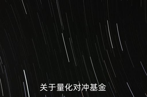 關(guān)于量化對沖基金