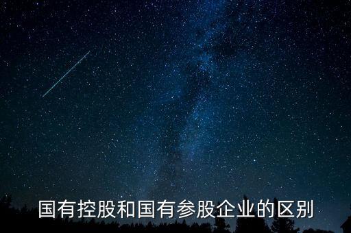 國有控股和國有參股企業(yè)的區(qū)別