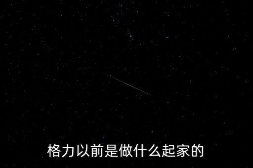 格力做什么起家的，電器企業(yè)的起家行當(dāng)
