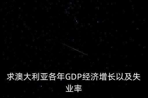 求澳大利亞各年GDP經(jīng)濟(jì)增長以及失業(yè)率