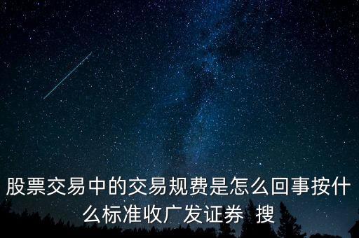 股票交易中的交易規(guī)費(fèi)是怎么回事按什么標(biāo)準(zhǔn)收廣發(fā)證券  搜
