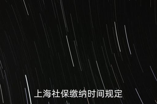 上海社保繳納時間規(guī)定