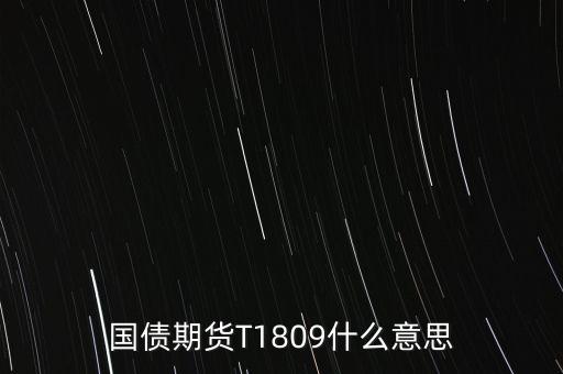 國債期貨T1809什么意思