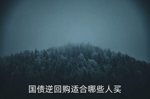 國(guó)債逆回購(gòu)適合哪些人買
