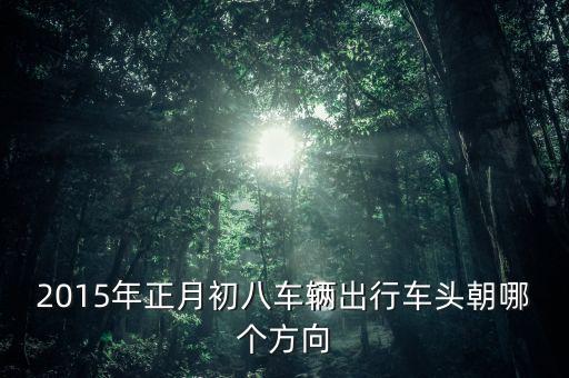 2015年正月初八車輛出行車頭朝哪個方向