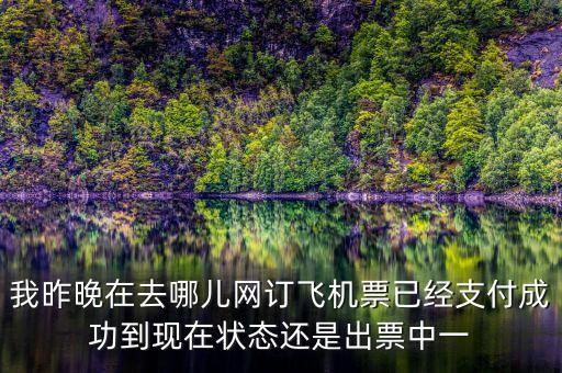 我昨晚在去哪兒網(wǎng)訂飛機票已經(jīng)支付成功到現(xiàn)在狀態(tài)還是出票中一