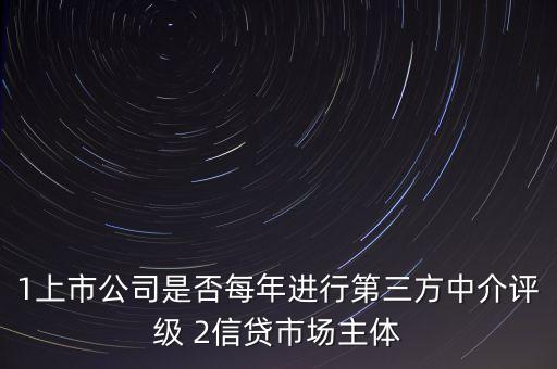 1上市公司是否每年進行第三方中介評級 2信貸市場主體