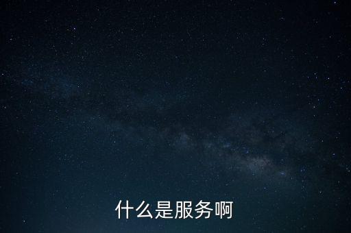 什么是服務啊