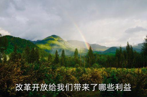 改革開放給我們帶來了哪些利益