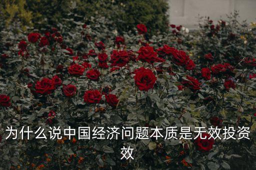 什么是無效投資，為什么說中國經(jīng)濟(jì)問題本質(zhì)是無效投資效