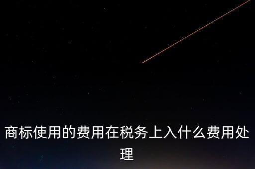 商標使用費入什么科目，商標注冊費做什么會計科目