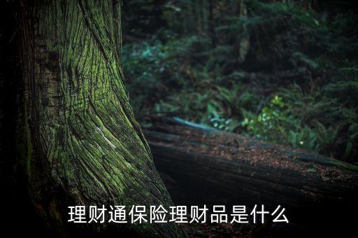 理財通保險理財品是什么