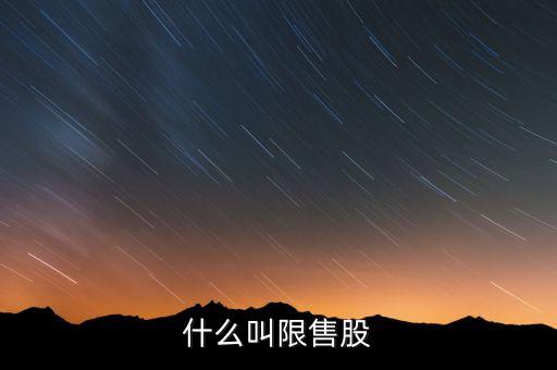 什么叫限售股