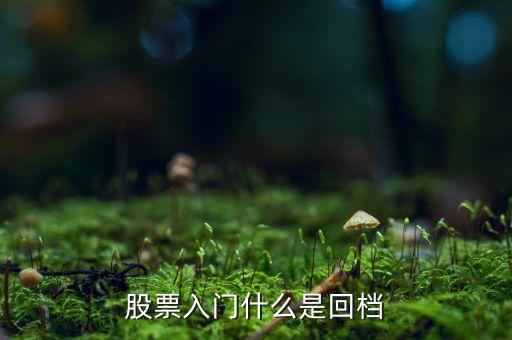股票入門什么是回檔