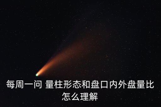 每周一問(wèn) 量柱形態(tài)和盤(pán)口內(nèi)外盤(pán)量比怎么理解