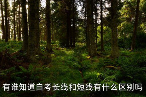 有誰(shuí)知道自考長(zhǎng)線和短線有什么區(qū)別嗎