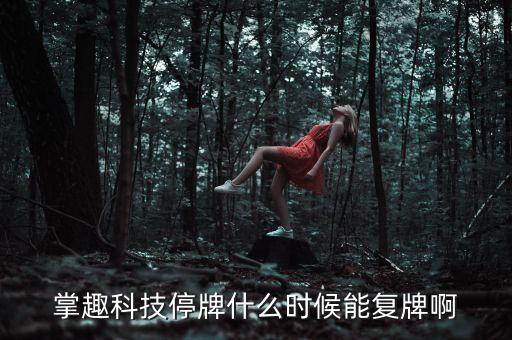 掌趣科技停牌什么時候能復牌啊