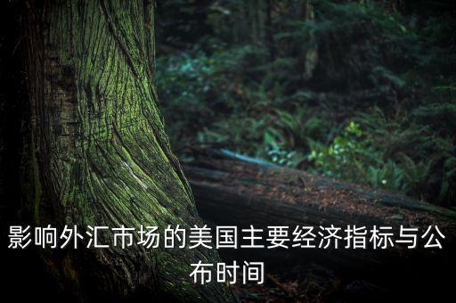 影響外匯市場的美國主要經(jīng)濟(jì)指標(biāo)與公布時(shí)間