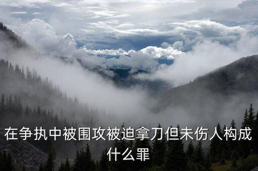 在爭執(zhí)中被圍攻被迫拿刀但未傷人構成什么罪