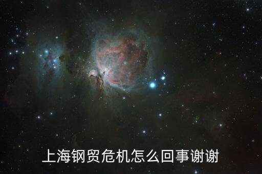 上海鋼貿(mào)危機怎么回事謝謝
