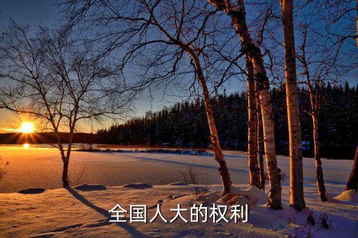 全國人大的權(quán)利