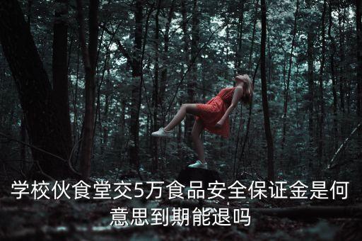 學(xué)?；锸程媒?萬食品安全保證金是何意思到期能退嗎