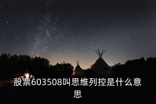 思維列控是什么公司，股票603508叫思維列控是什么意思