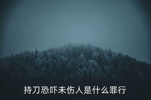 持刀恐嚇未傷人是什么罪行