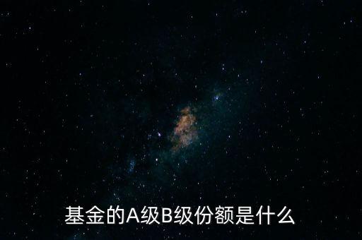 基金份額a類b類什么意思，基金份額A和B有什么區(qū)別