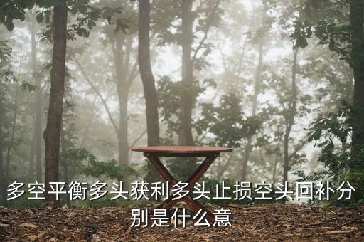 多空平衡多頭獲利多頭止損空頭回補(bǔ)分別是什么意