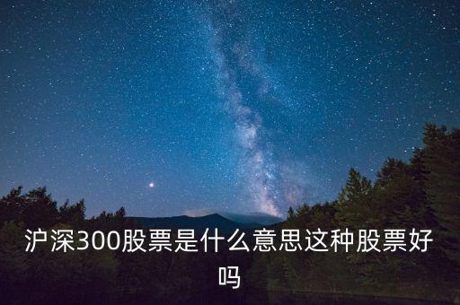 300股票是什么意思，300什么意思